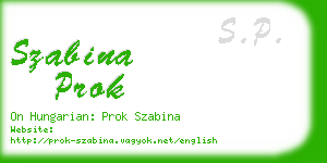 szabina prok business card